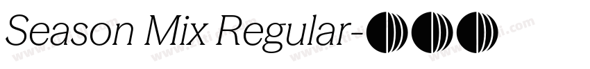 Season Mix Regular字体转换